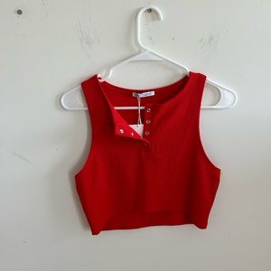 NWT Zara Red Cropped Tank🤍